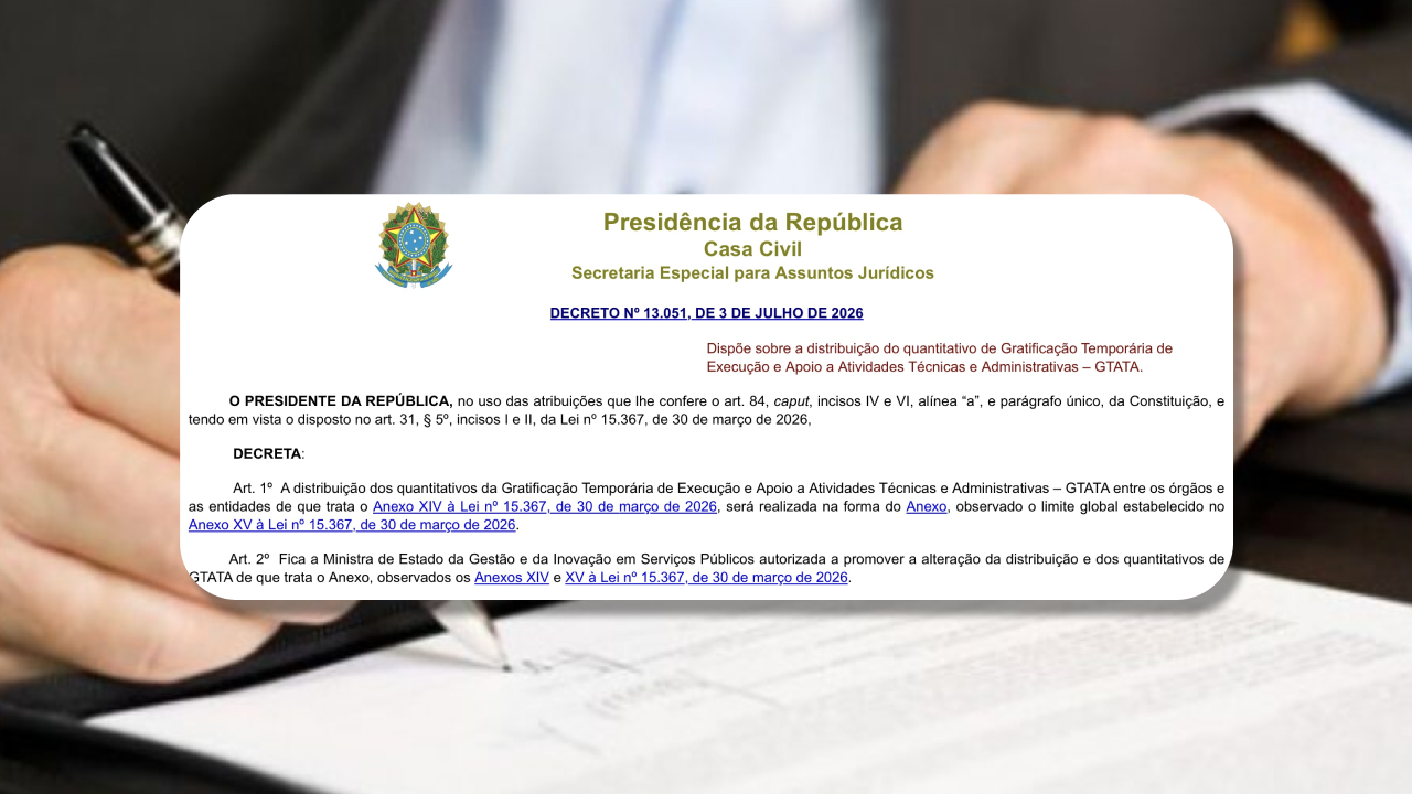 Decreto nº 13.051, de 3 de julho de 2026